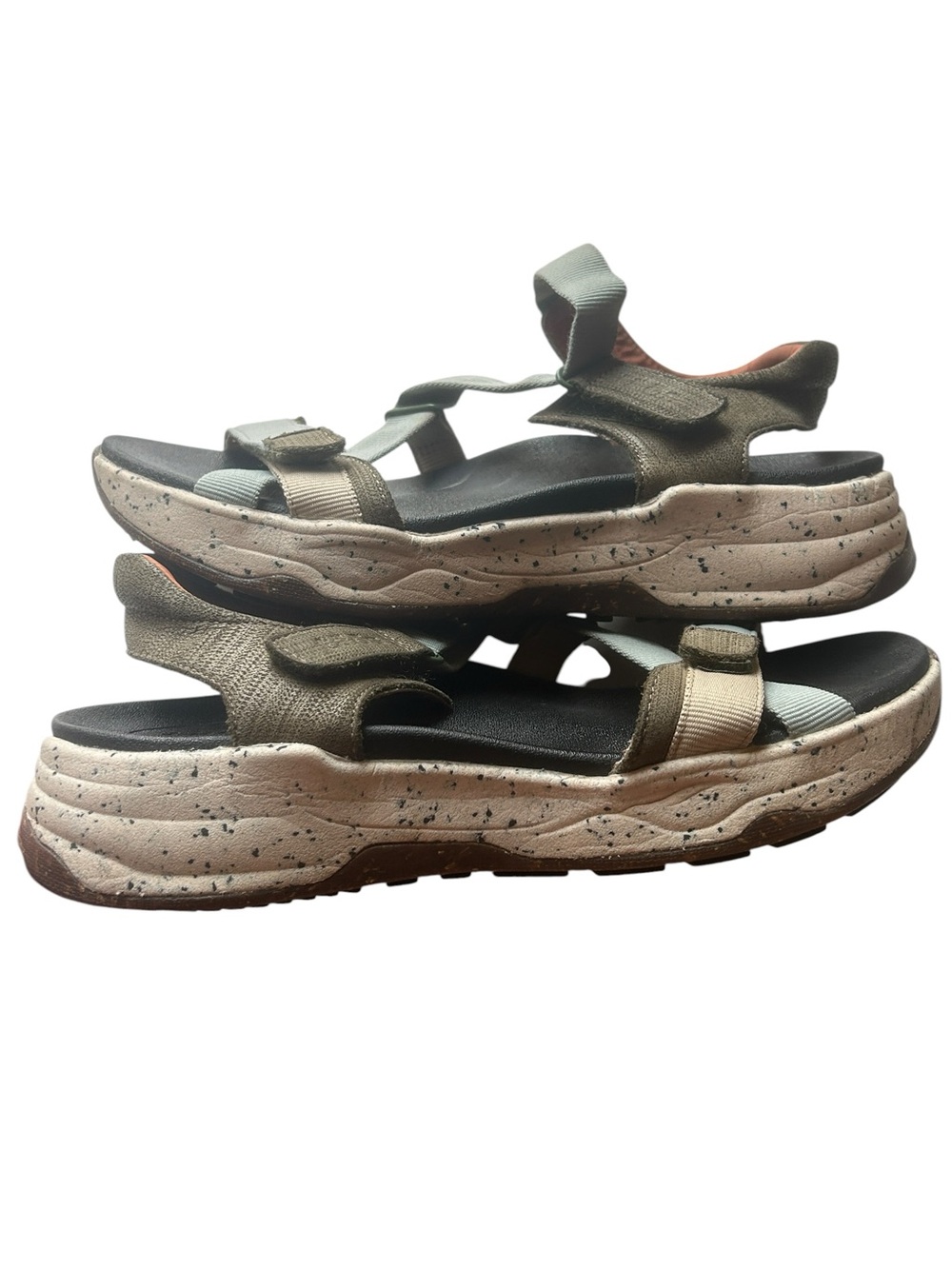 Taos Active Leather & Webbing Sport Sandals Olive Green Women’s Size 9 Comfort